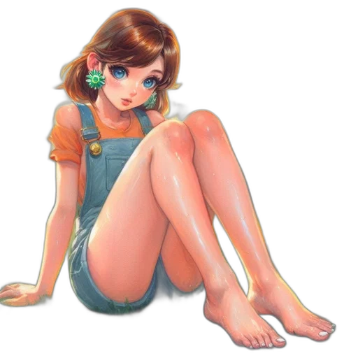 dress, jewelry, face, pixel art transparent PNG cut-out