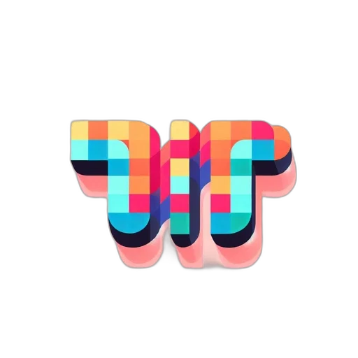 vaporwave, 3d render, concept art, pixel art transparent PNG cut-out
