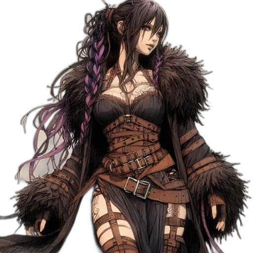 dress, staff, fantasy art, concept art transparent PNG cut-out