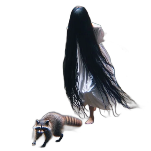 creature, hair, animal, dress transparent PNG cut-out