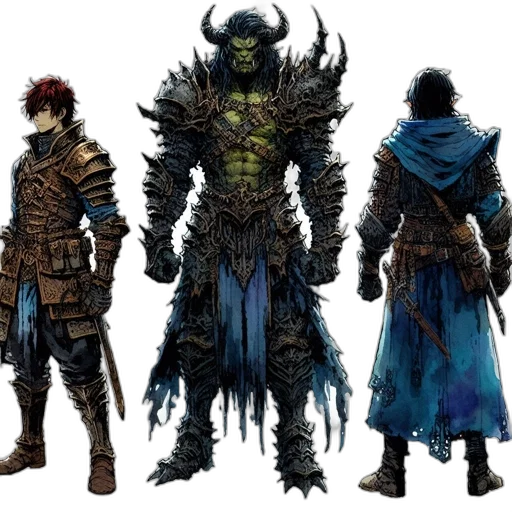 concept art, fantasy art, comic book art, pixel art transparent PNG cut-out