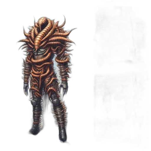 creature, staff, mask, dragon transparent PNG cut-out