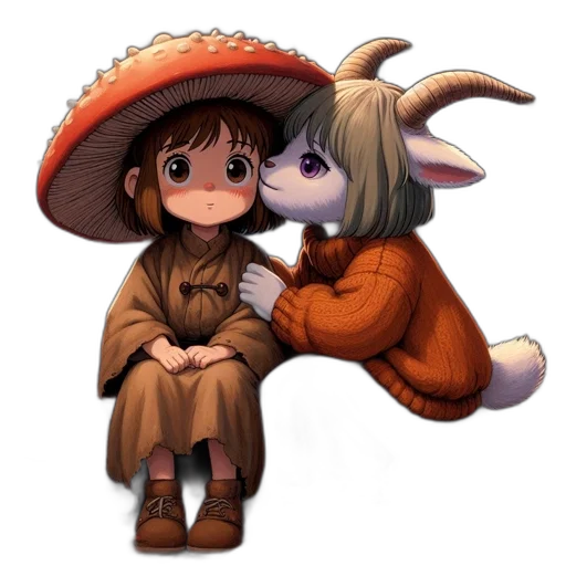 hat, animal, creature, staff transparent PNG cut-out