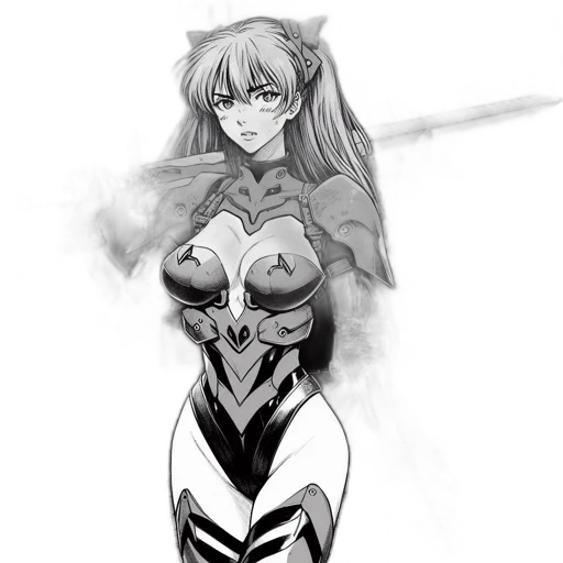 robot, weapon, staff, anime transparent PNG cut-out