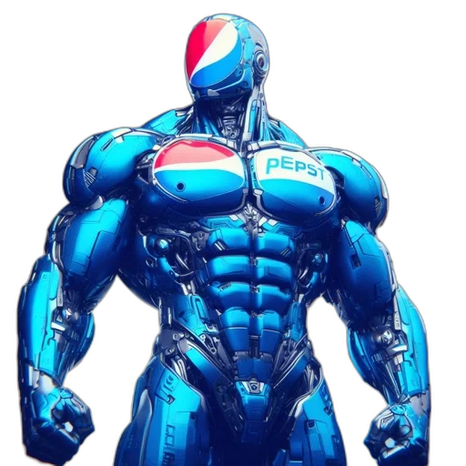 robot, jacket, weapon, bottle transparent PNG cut-out