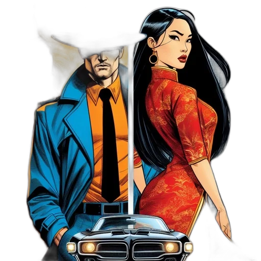 jacket, comic book art, concept art, cartoon transparent PNG cut-out