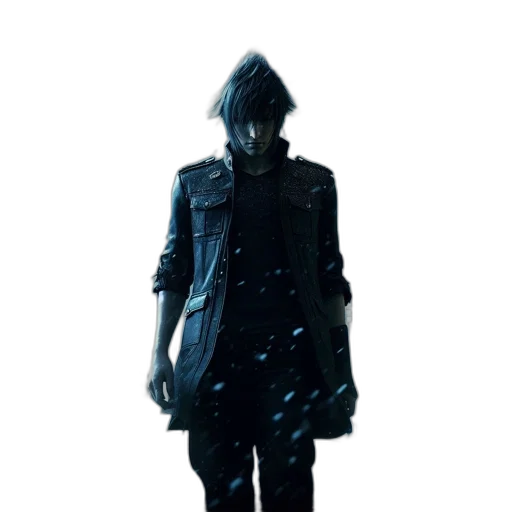 jacket, mask, staff, robot transparent PNG cut-out