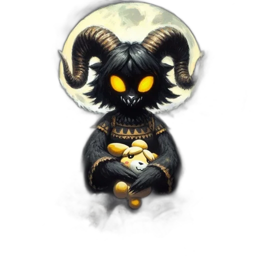 creature, mask, staff, pixel art transparent PNG cut-out