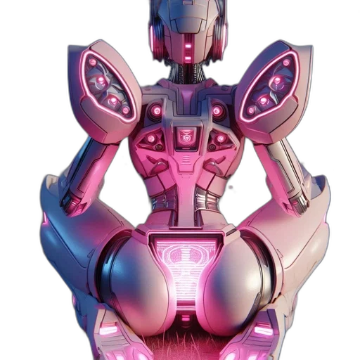 robot, concept art, 3d render, cyberpunk transparent PNG cut-out