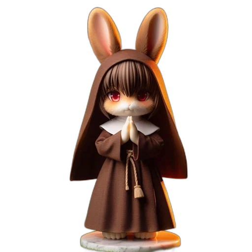 3d render, concept art, animated, bunny transparent PNG cut-out