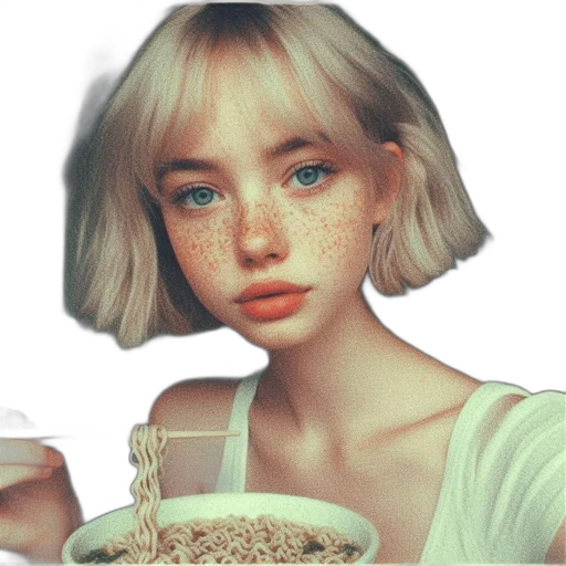 food, hair, face, mask transparent PNG cut-out
