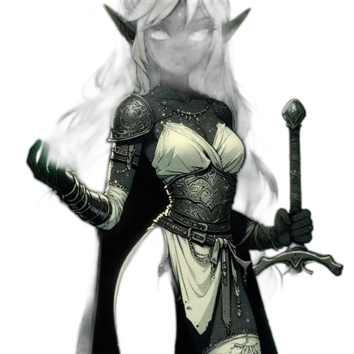 mask, dragon, staff, sword transparent PNG cut-out