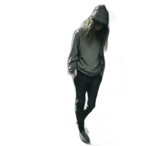 jacket, mask, hair, creature transparent PNG cut-out