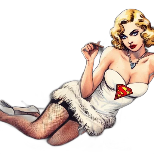 dress, comic book art, cartoon, concept art transparent PNG cut-out