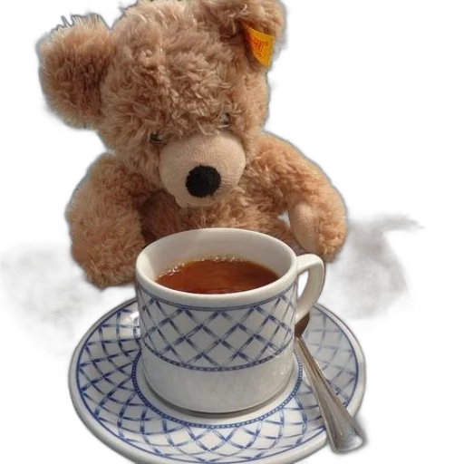 food, teddy, bear, sits transparent PNG cut-out