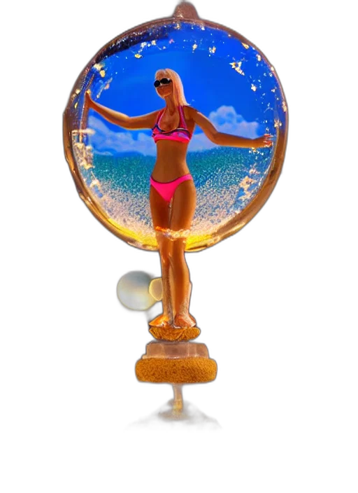 staff, jewelry, umbrella, 3d render transparent PNG cut-out