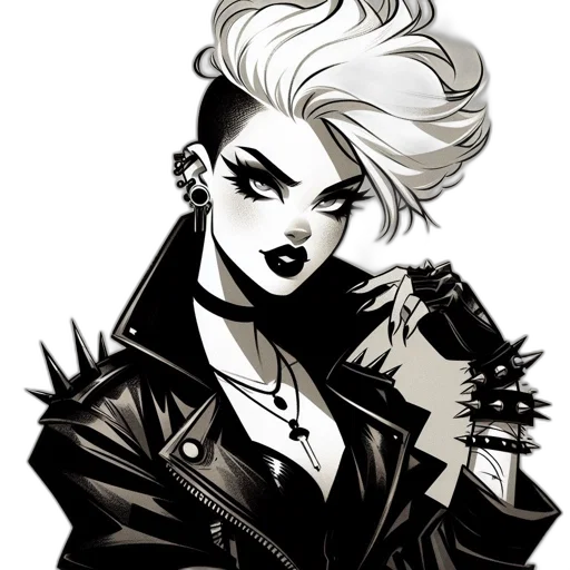 jacket, comic book art, cartoon, cyberpunk transparent PNG cut-out