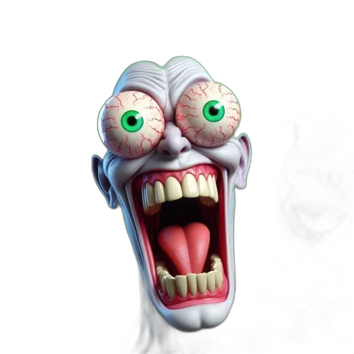 face, creature, mask, staff transparent PNG cut-out