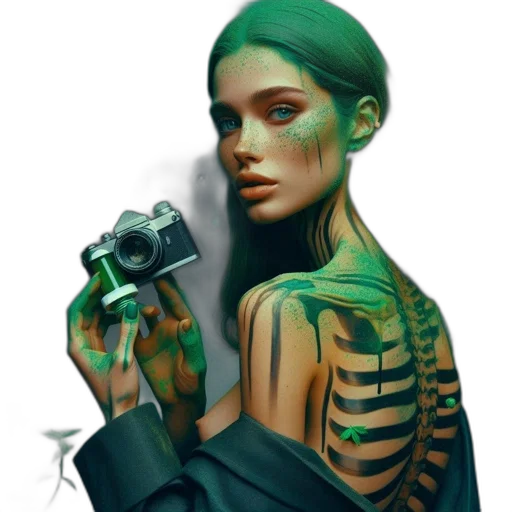 weapon, robot, cyberpunk, fantasy art transparent PNG cut-out