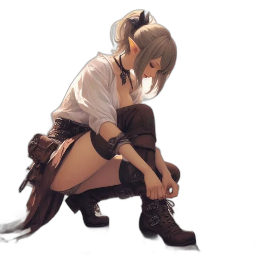 dress, weapon, staff, mask transparent PNG cut-out