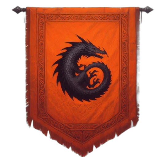 dragon, staff, sword, crown transparent PNG cut-out