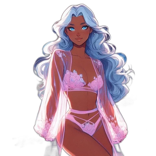 dress, concept art, vaporwave, watercolor transparent PNG cut-out