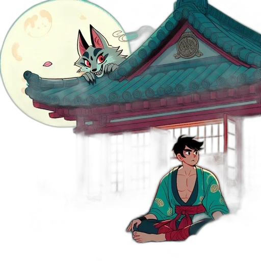 mask, concept art, watercolor, anime transparent PNG cut-out