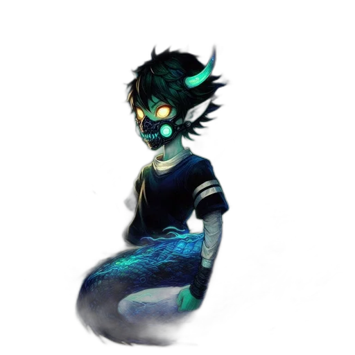 creature, staff, dragon, mask transparent PNG cut-out