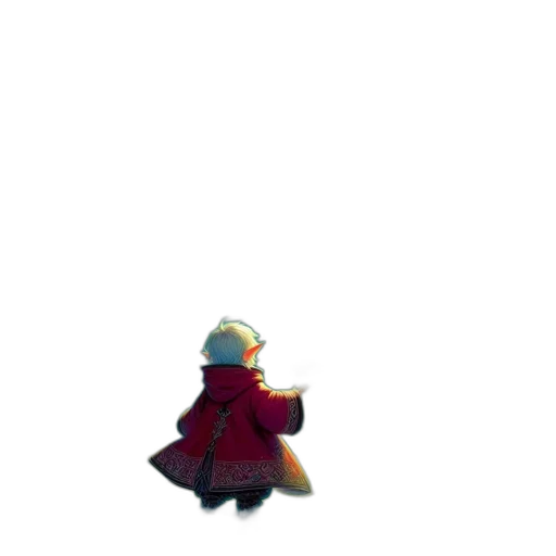 hat, staff, creature, robot transparent PNG cut-out