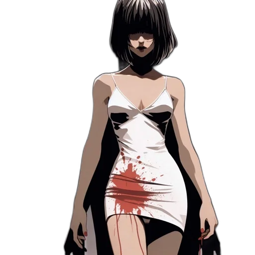 dress, comic book art, concept art, anime transparent PNG cut-out