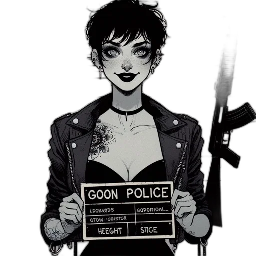 weapon, staff, jacket, comic book art transparent PNG cut-out