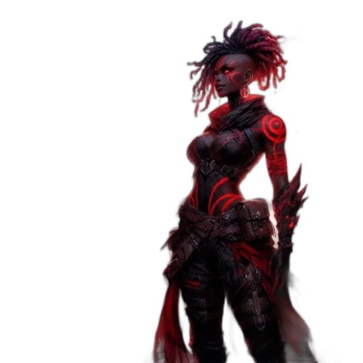 concept art, fantasy art, cyberpunk, comic book art transparent PNG cut-out