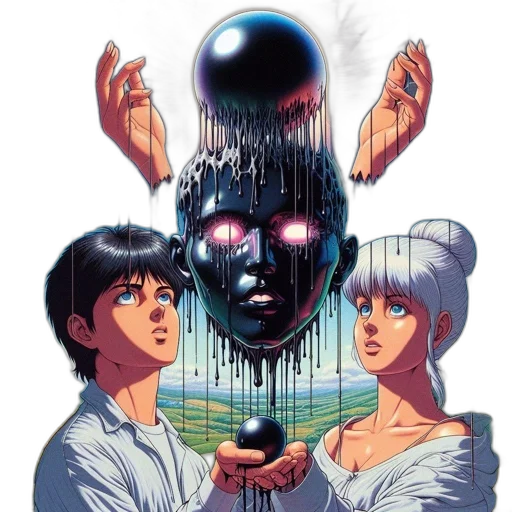 mask, face, robot, vaporwave transparent PNG cut-out