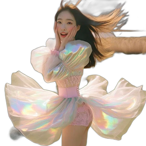 dress, 3d render, photorealistic, fantasy art transparent PNG cut-out