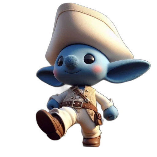 staff, hat, concept art, 3d render transparent PNG cut-out