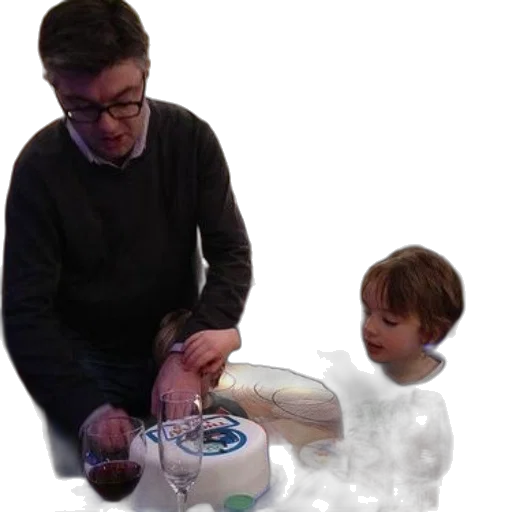 snow, man, child, celebrating transparent PNG cut-out