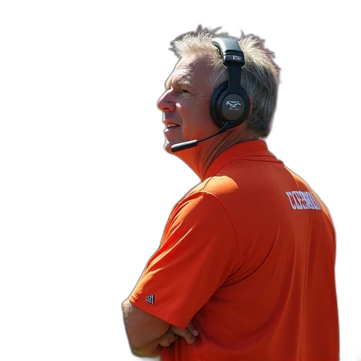 staff, clemson, coach, mike transparent PNG cut-out