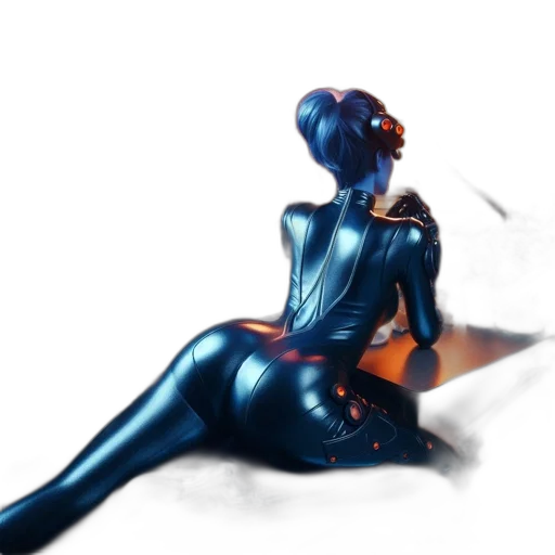 robot, dress, staff, concept art transparent PNG cut-out