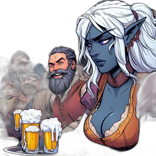 concept art, fantasy art, comic book art, pixel art transparent PNG cut-out