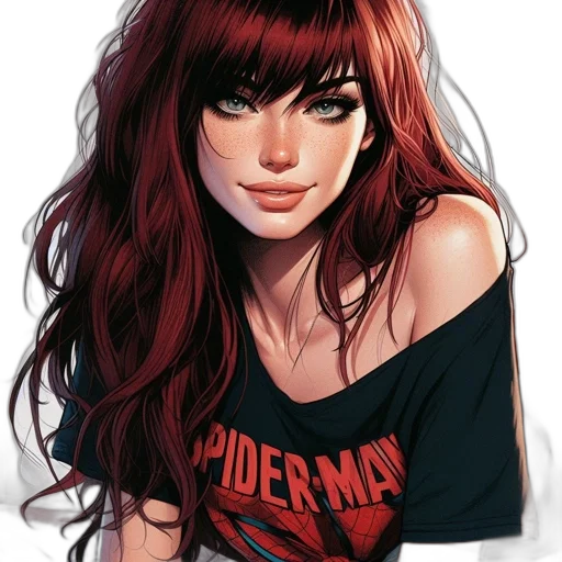 face, hair, dress, comic book art transparent PNG cut-out