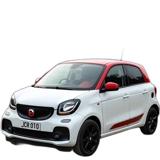 car, white, compact, red transparent PNG cut-out