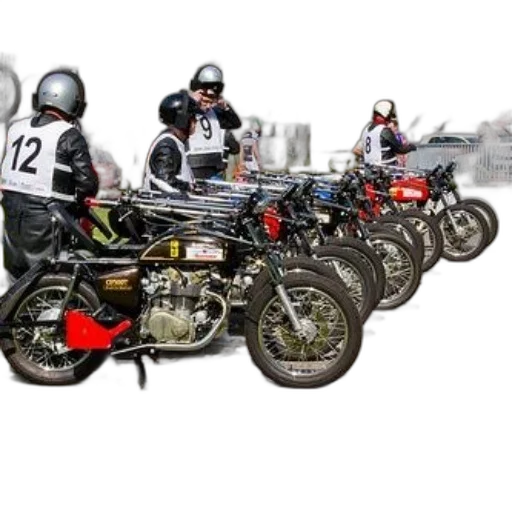 photorealistic, concept art, motorcycle, racers transparent PNG cut-out