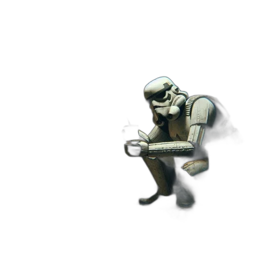 robot, staff, weapon, creature transparent PNG cut-out