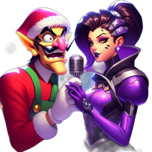 concept art, cartoon, pixel art, two transparent PNG cut-out