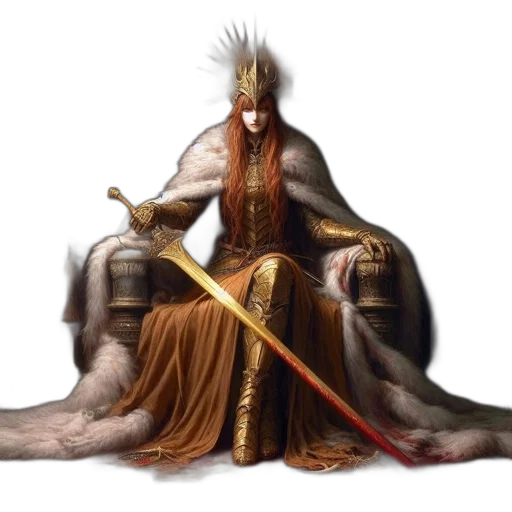 sword, crown, staff, dragon transparent PNG cut-out