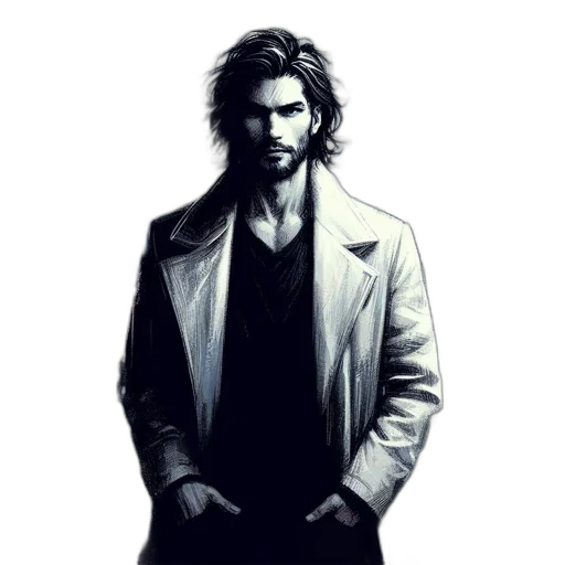 jacket, face, photorealistic, concept art transparent PNG cut-out