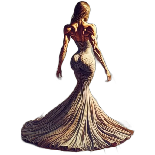 dress, hair, creature, jewelry transparent PNG cut-out