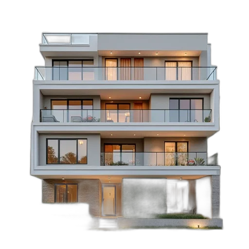 building, 3d render, photorealistic, concept art transparent PNG cut-out