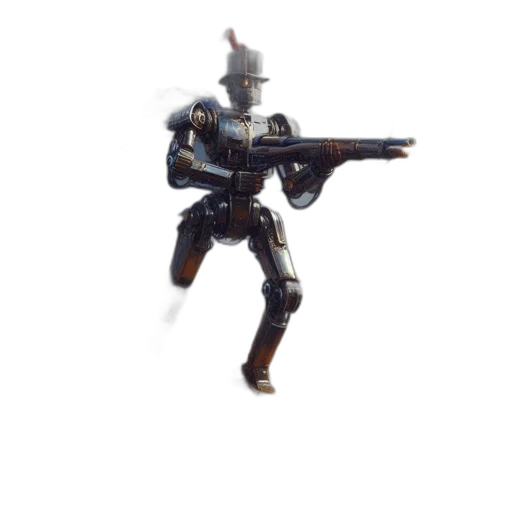 robot, weapon, staff, creature transparent PNG cut-out