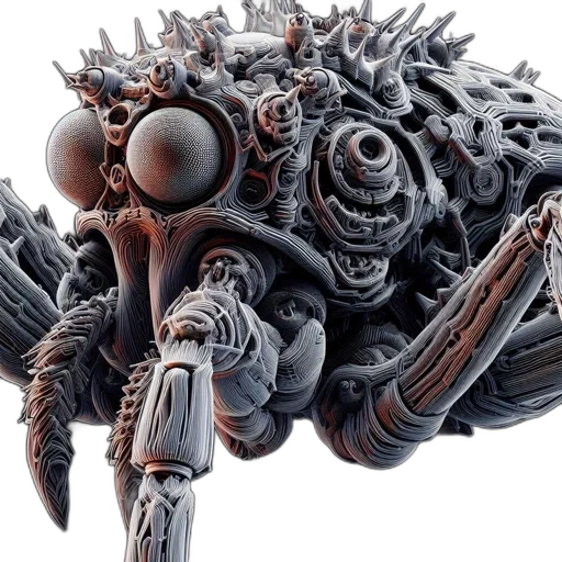 robot, creature, weapon, hair transparent PNG cut-out